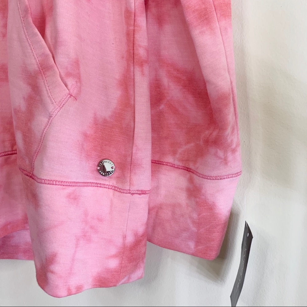Ideology woman’s Tie Dyed Lace Up Hoodie Pink - Picture 6 of 10